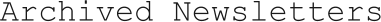 Archived Newsletters